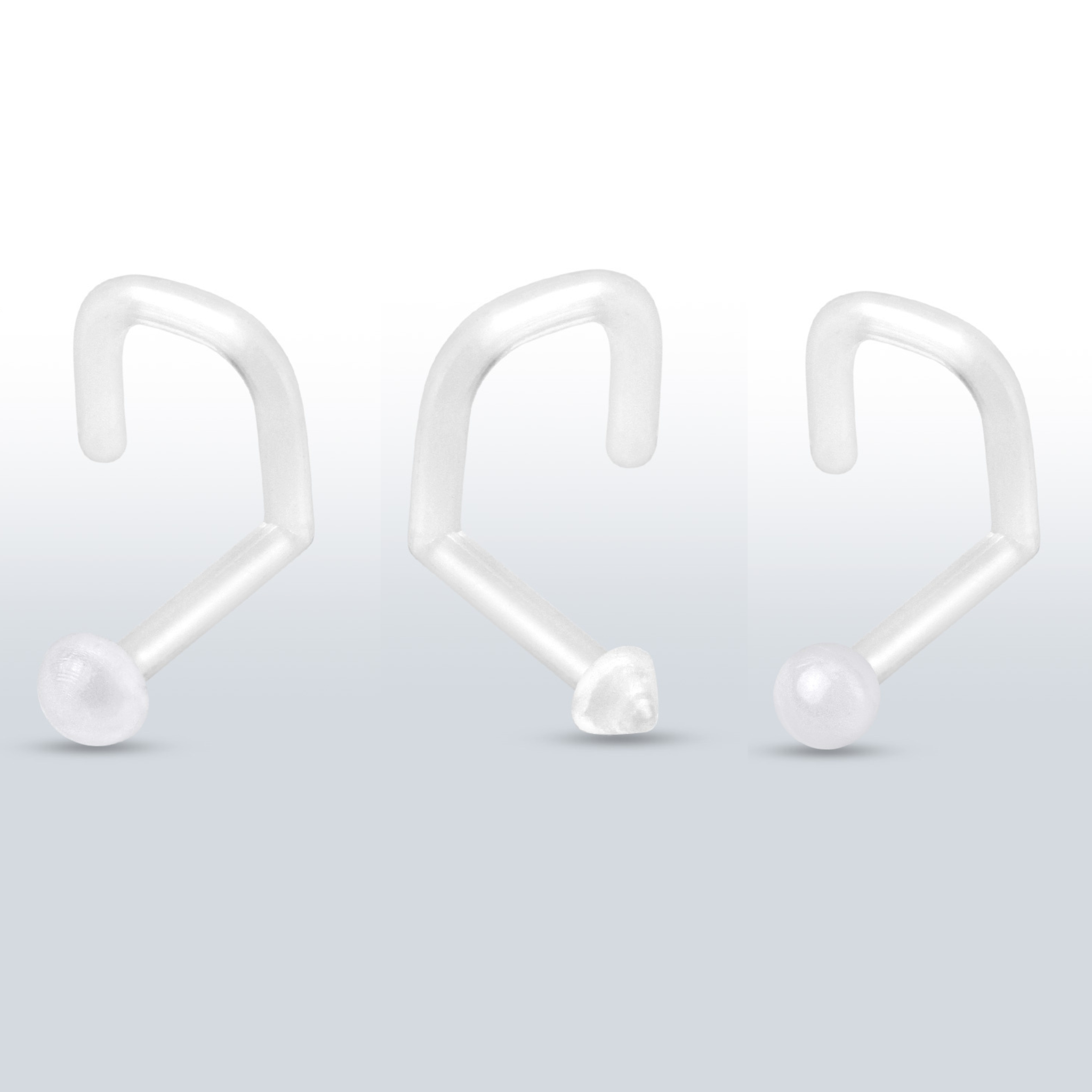 Clear Nose Ring Screw BioFlex Retainers pack – Cherry Body