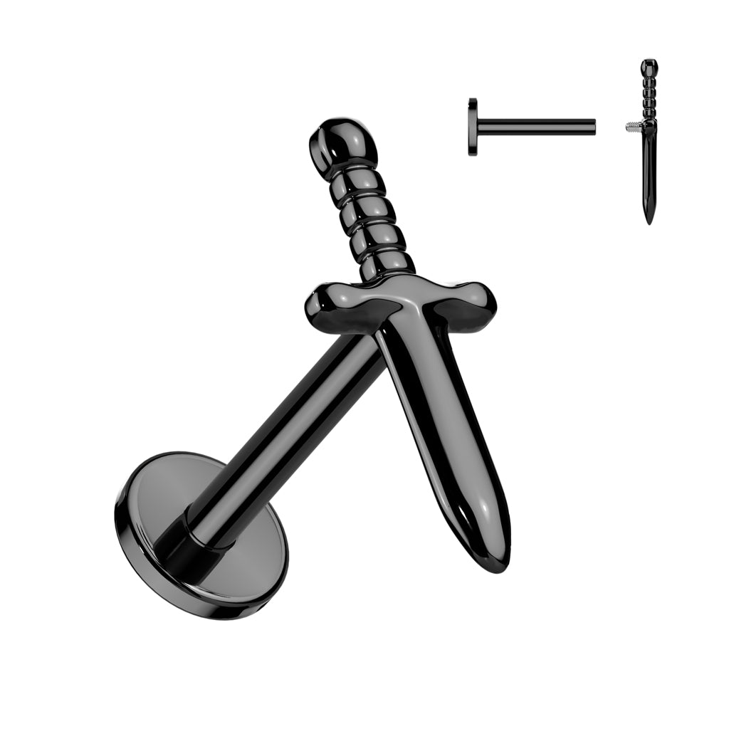 Black Dagger Flat Back Stud nz