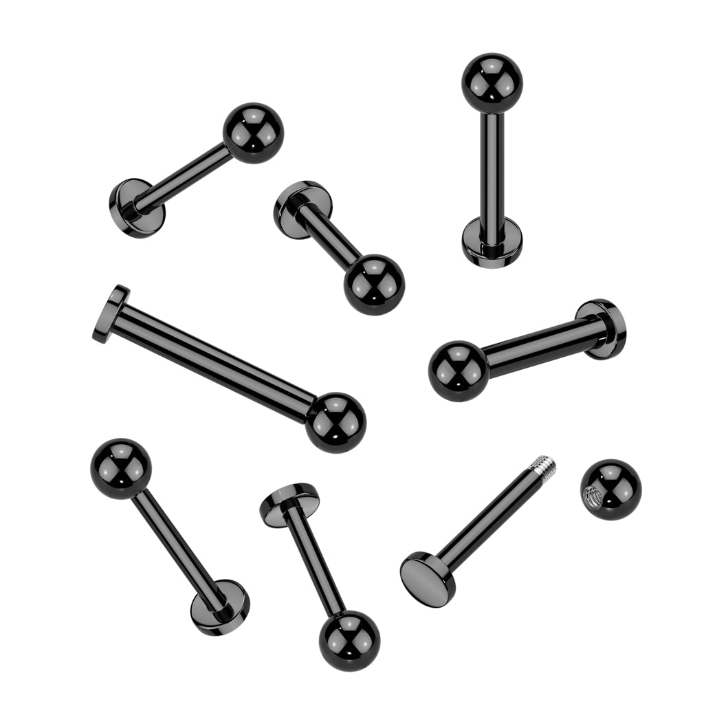 Black Steel Flat Back Stud with Ball range