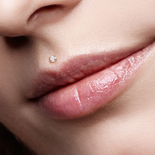 Clear Bioflex Push In Silver Round Gem Top Flat Back Stud model
