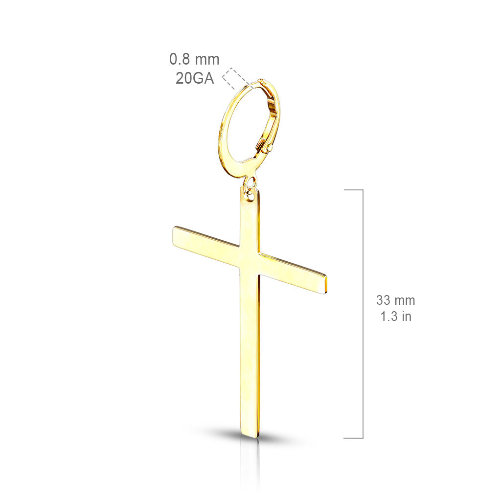 Cross Dangle Earrings dimensions