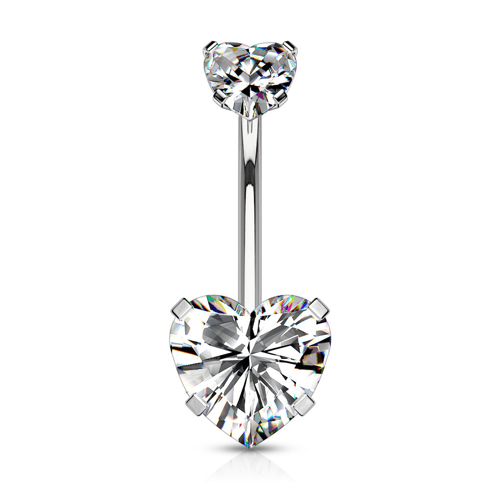 Heart Belly button bar