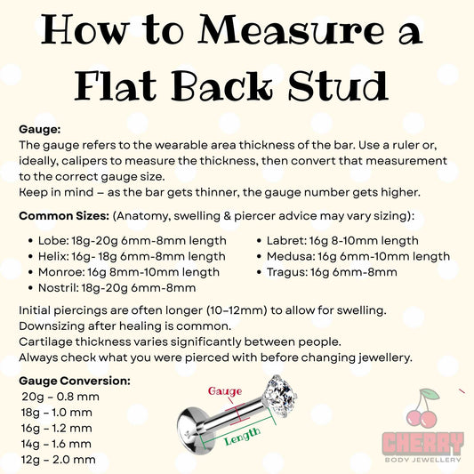 How to measure a flat back stud