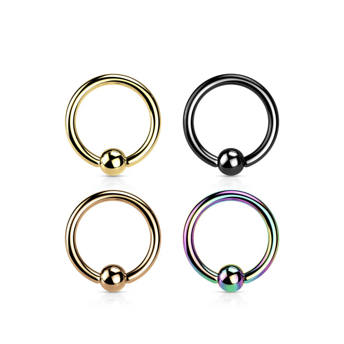 Implant Grade Titanium PVD Plated Captive Bead Ring