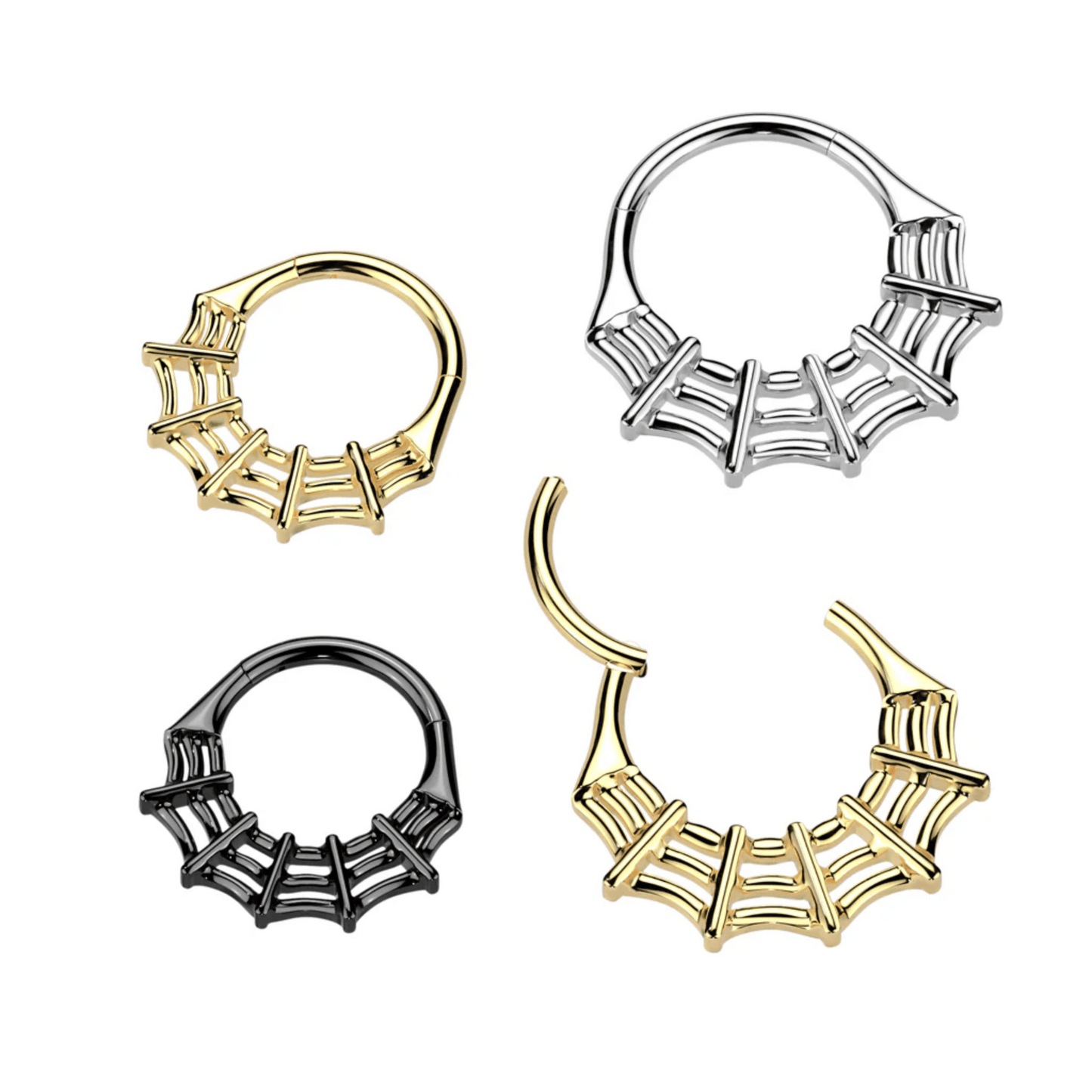 Implant Grade Titanium Spider Web Hinged Segment Ring Range