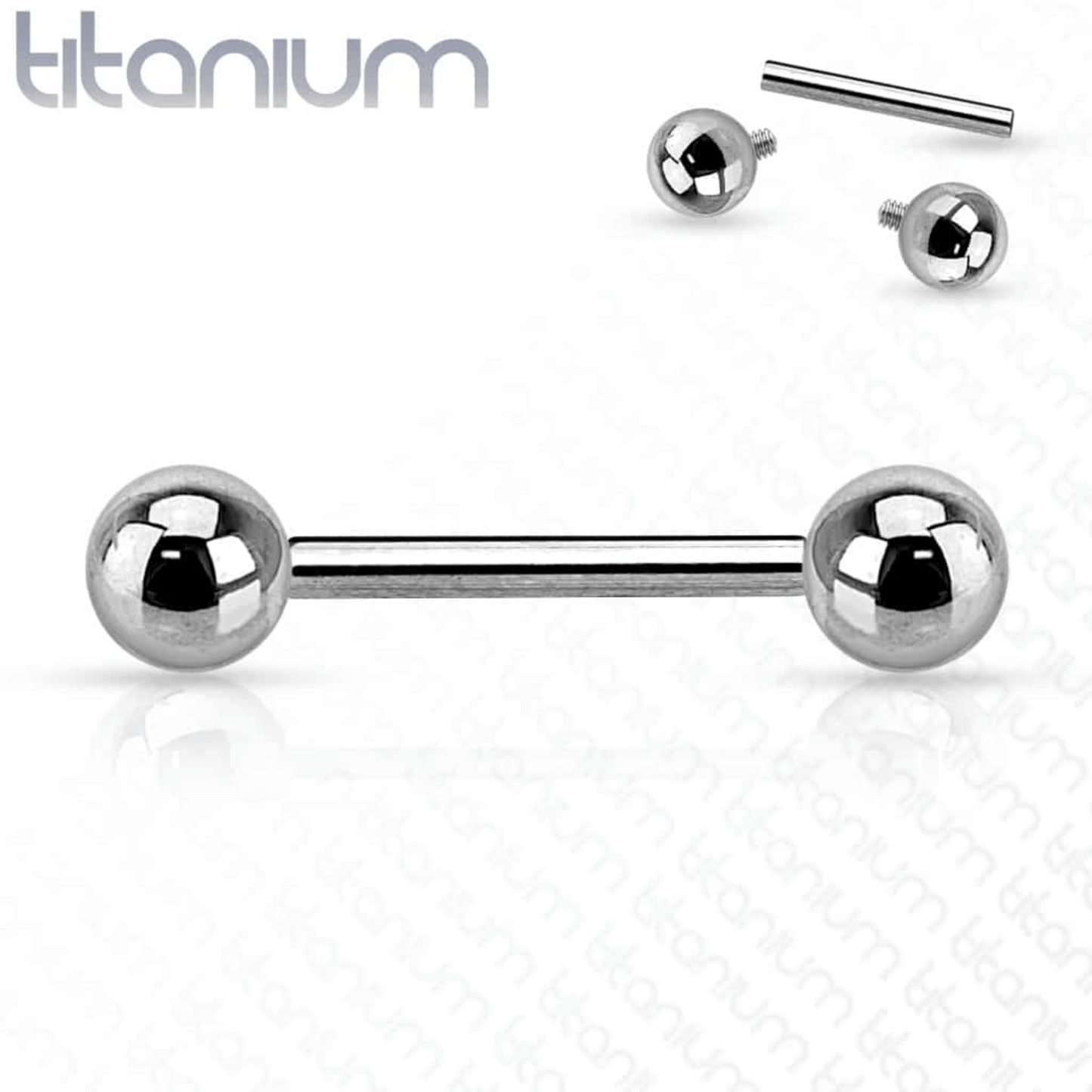 Implant Grade Titanium Straight Internally Threaded Barbell