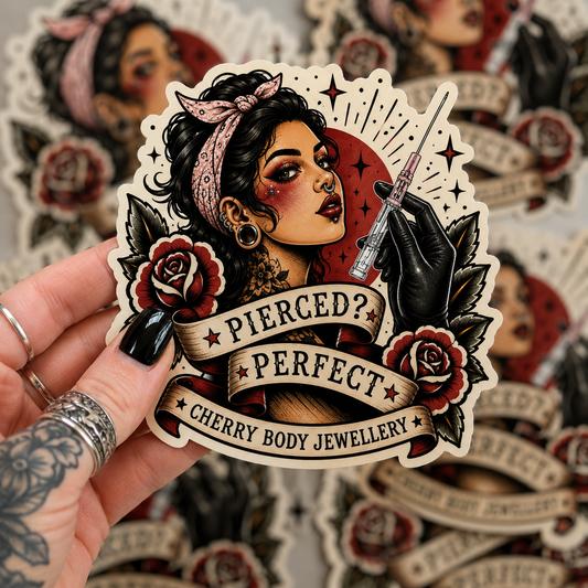 Pierced? Perfect Premium Vinyl Sticker