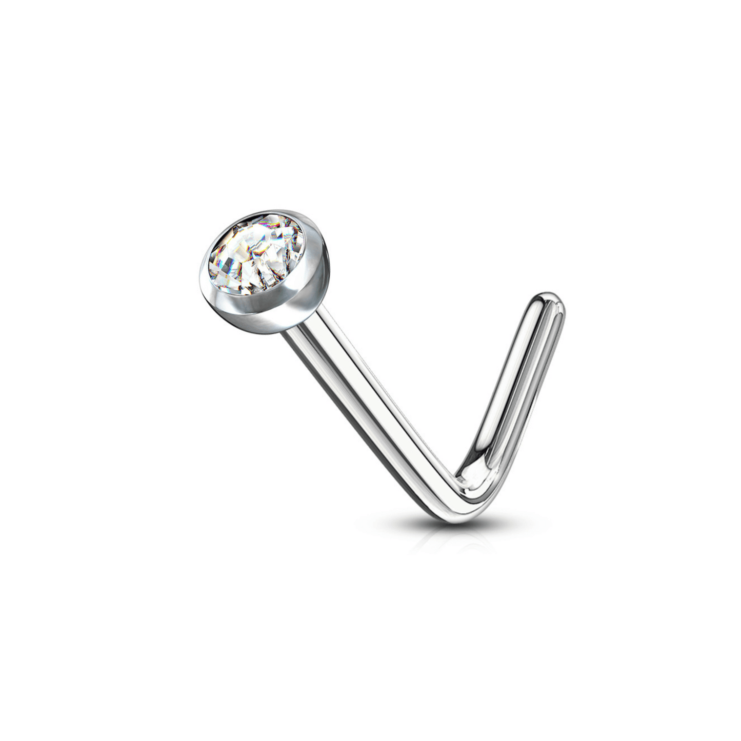 Press fit Gem Nose 'L' bend Stud Clear