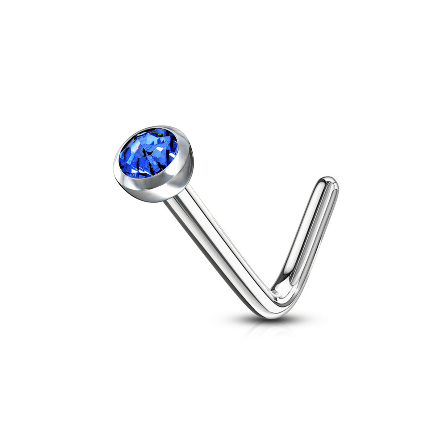 Press fit Gem Nose 'L' bend Stud Dark Blue