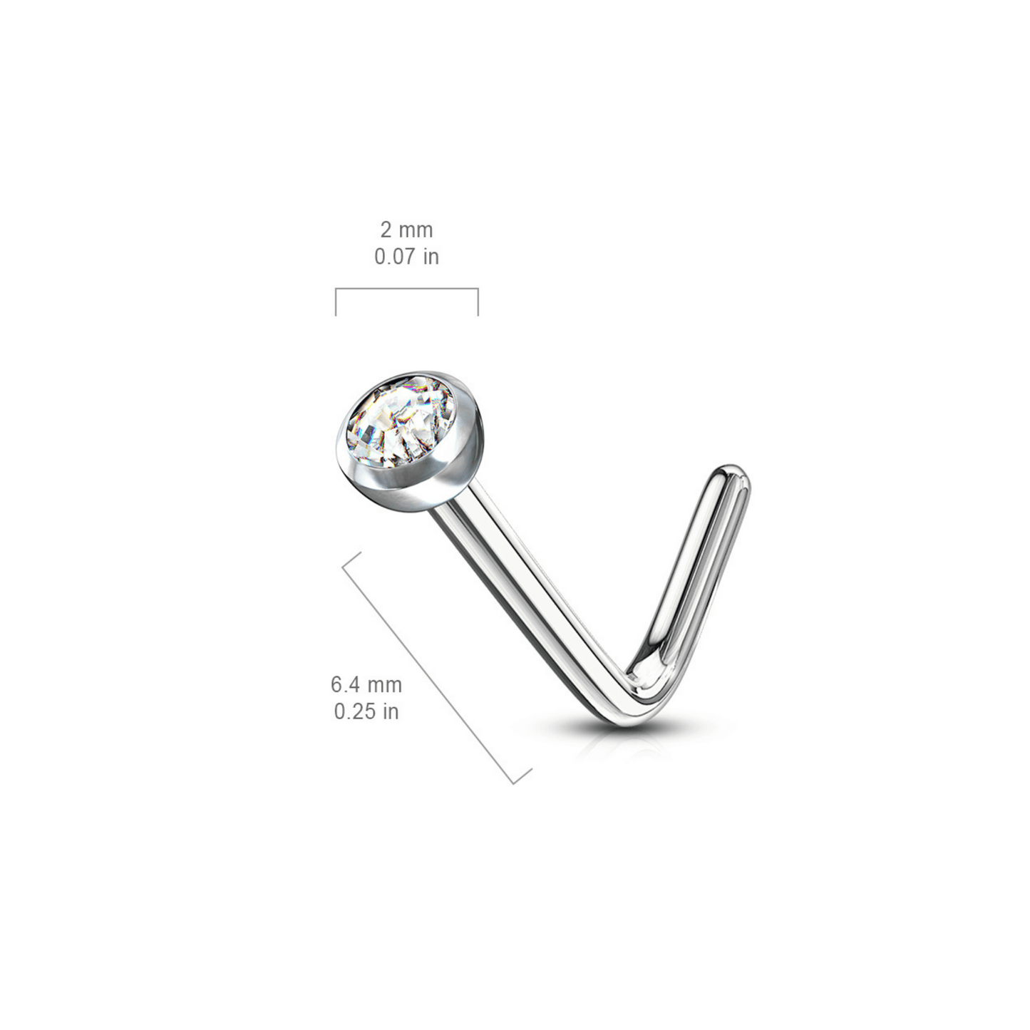 Press fit Gem Nose 'L' bend Stud Dimensions