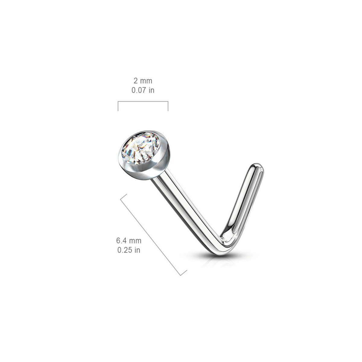 Press fit Gem Nose 'L' bend Stud Dimensions