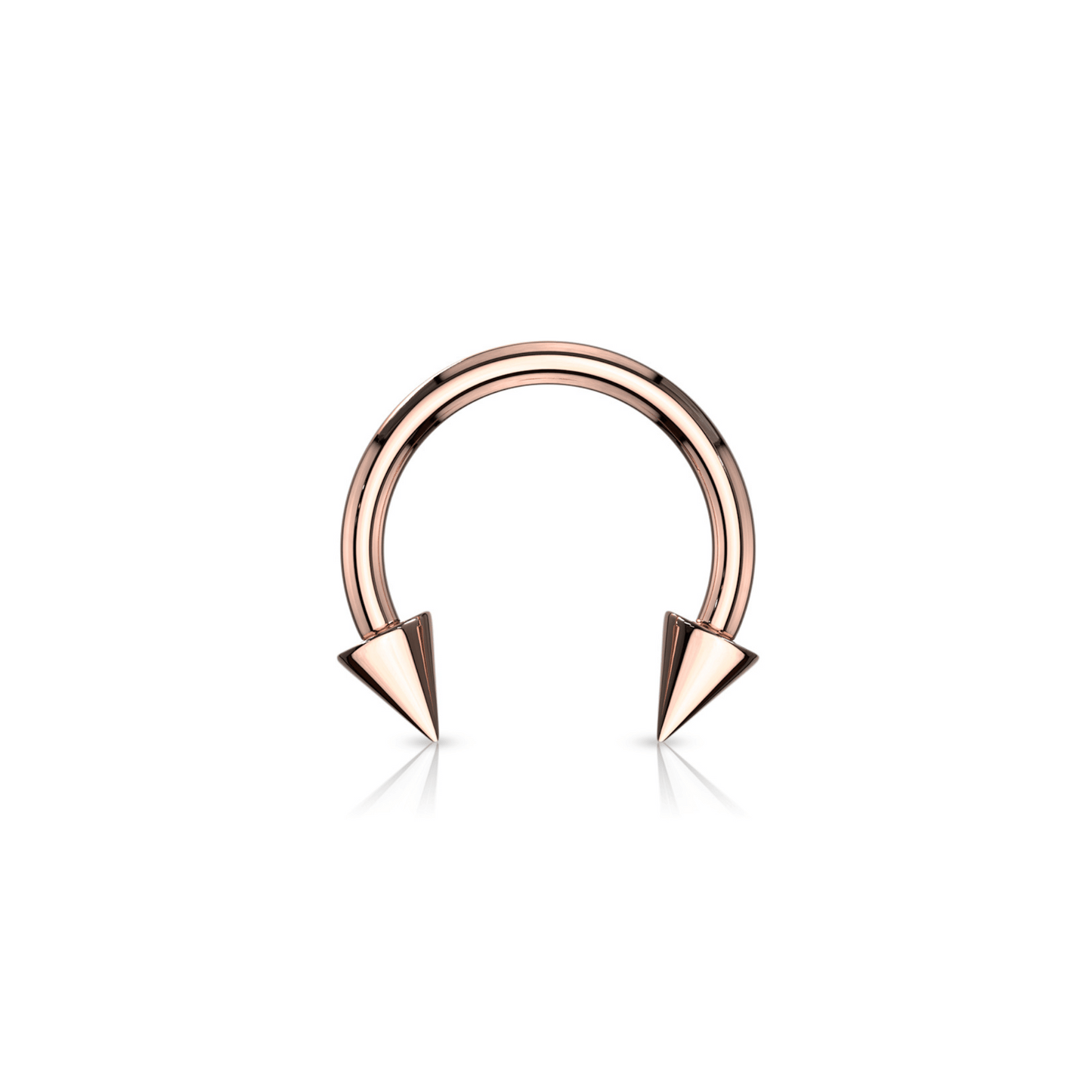 Rose Gold Spike Horseshoe