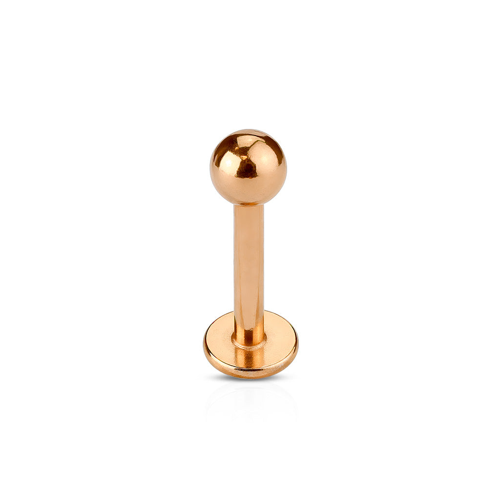 Rose Gold Steel Flat Back Stud with Ball