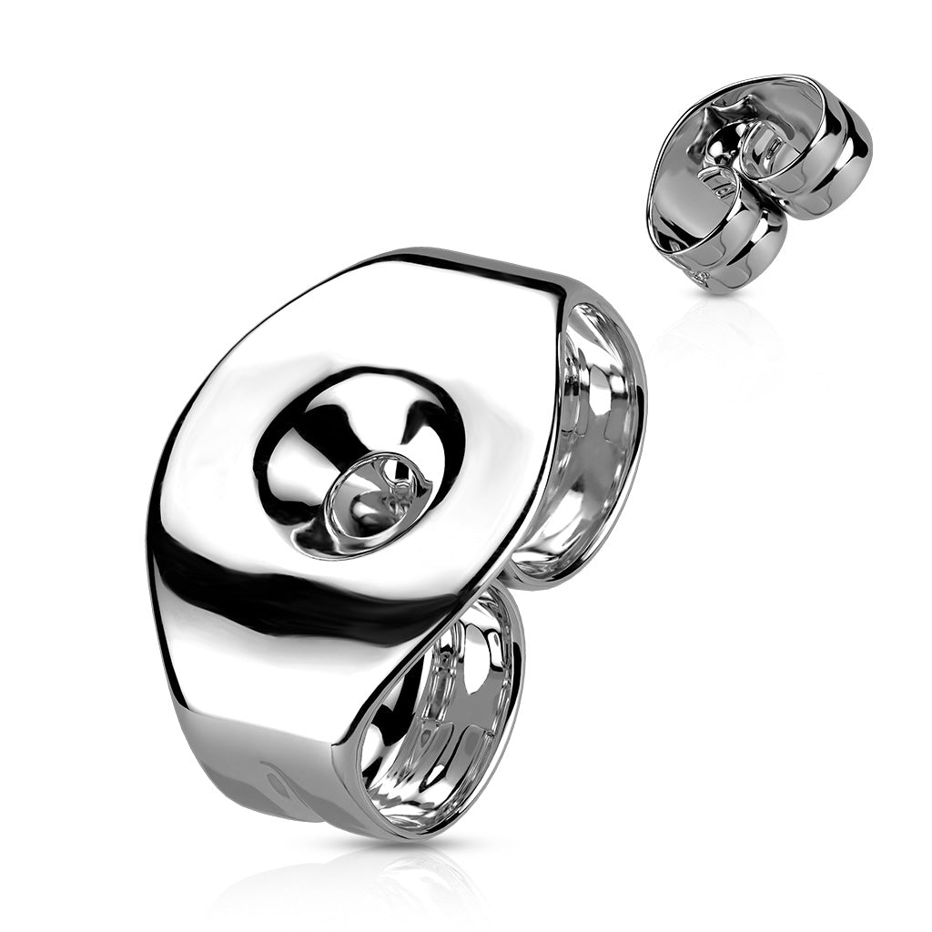 Silver Steel Replacement Earring Butterfly Backs
