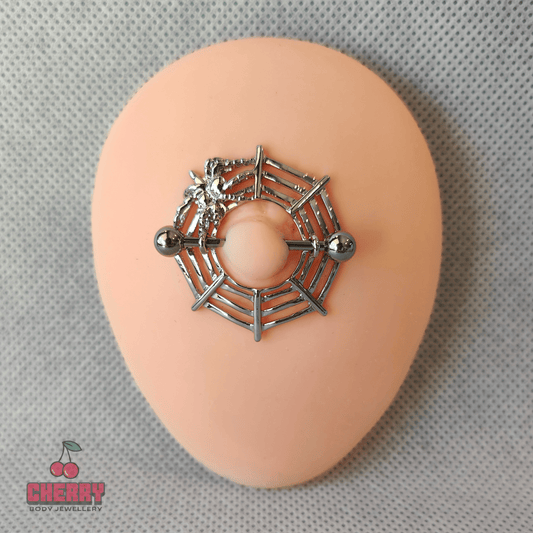 Spider in Web Nipple Shield Bar