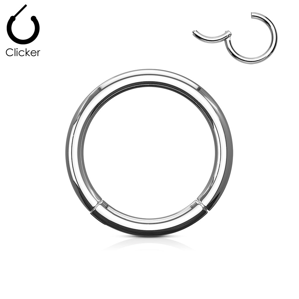 316L Surgical Steel Hinged Segment Ring - Body Piercing Hoop For Ear, Nose, Eyebrow & More