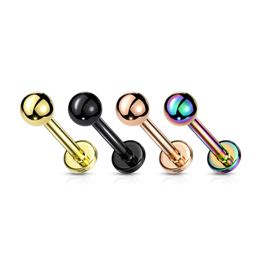 Threadless Push Fit Ball Flat Back Stud