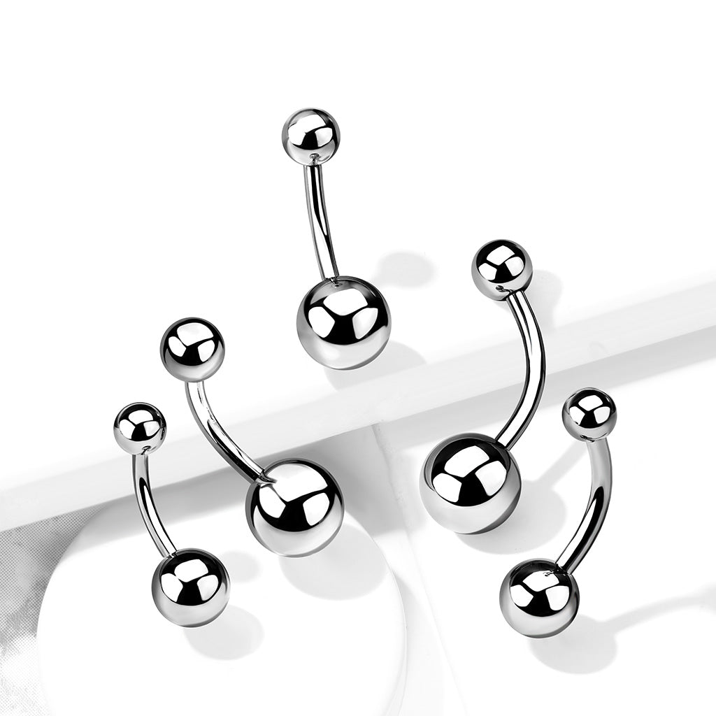 Titanium Belly Button Barbell - Externally Threaded multi