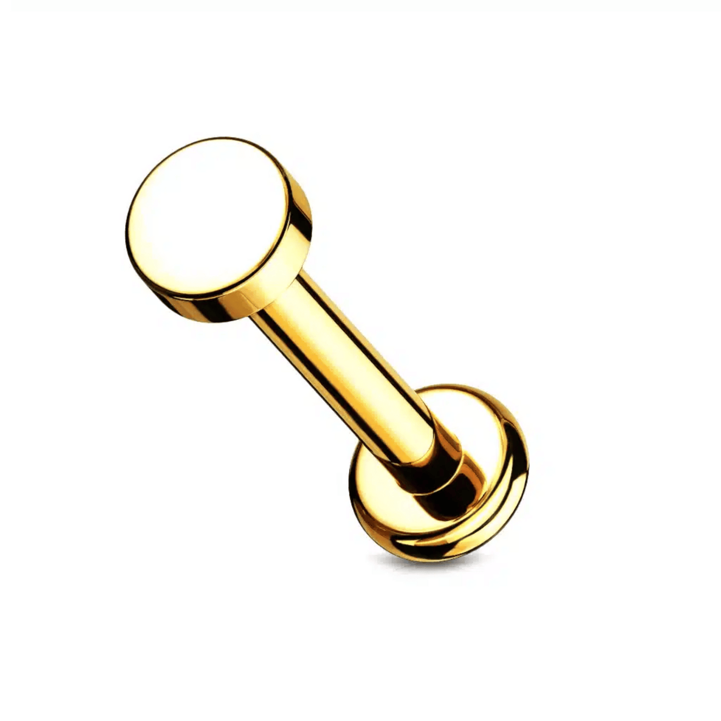 Titanium Gold Micro Disc Flat Back Stud 16g