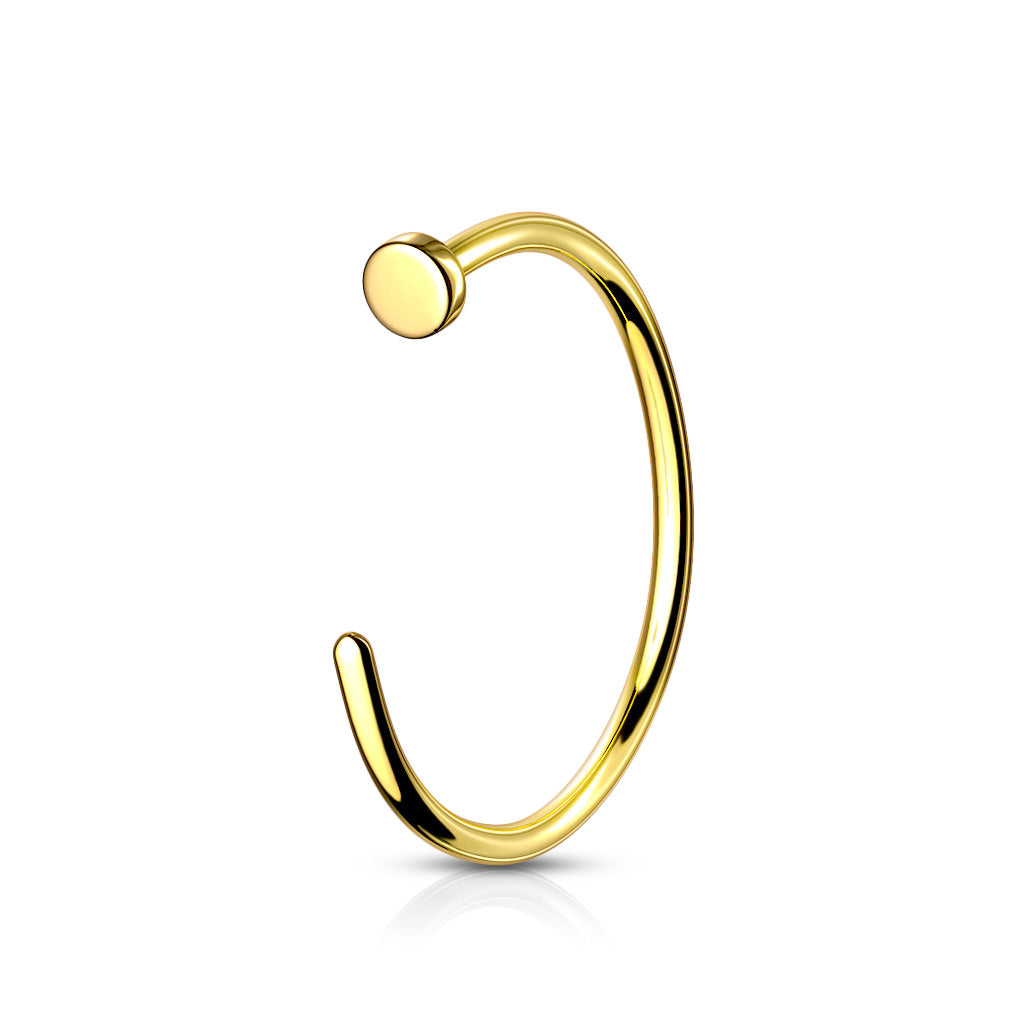 Titanium Gold Nose Ring 20g-18g