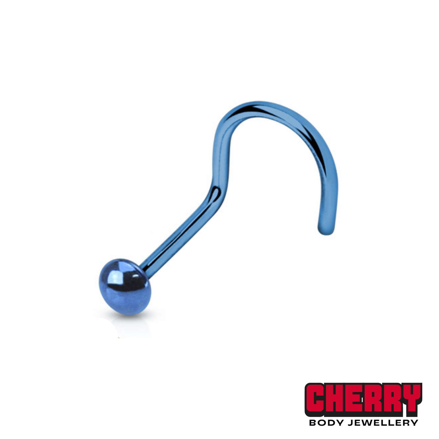 Titanium IP nose Screw Blue