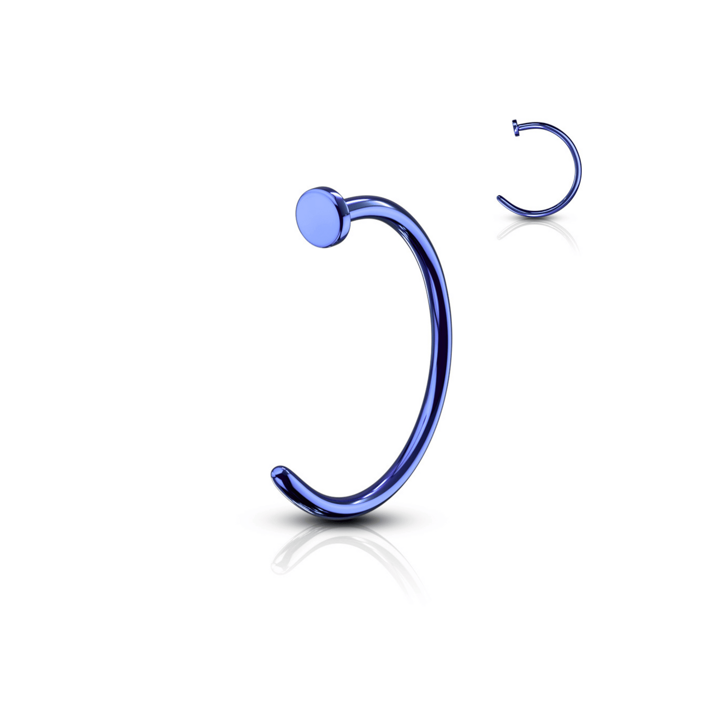 Titanium IP nose hoop Blue