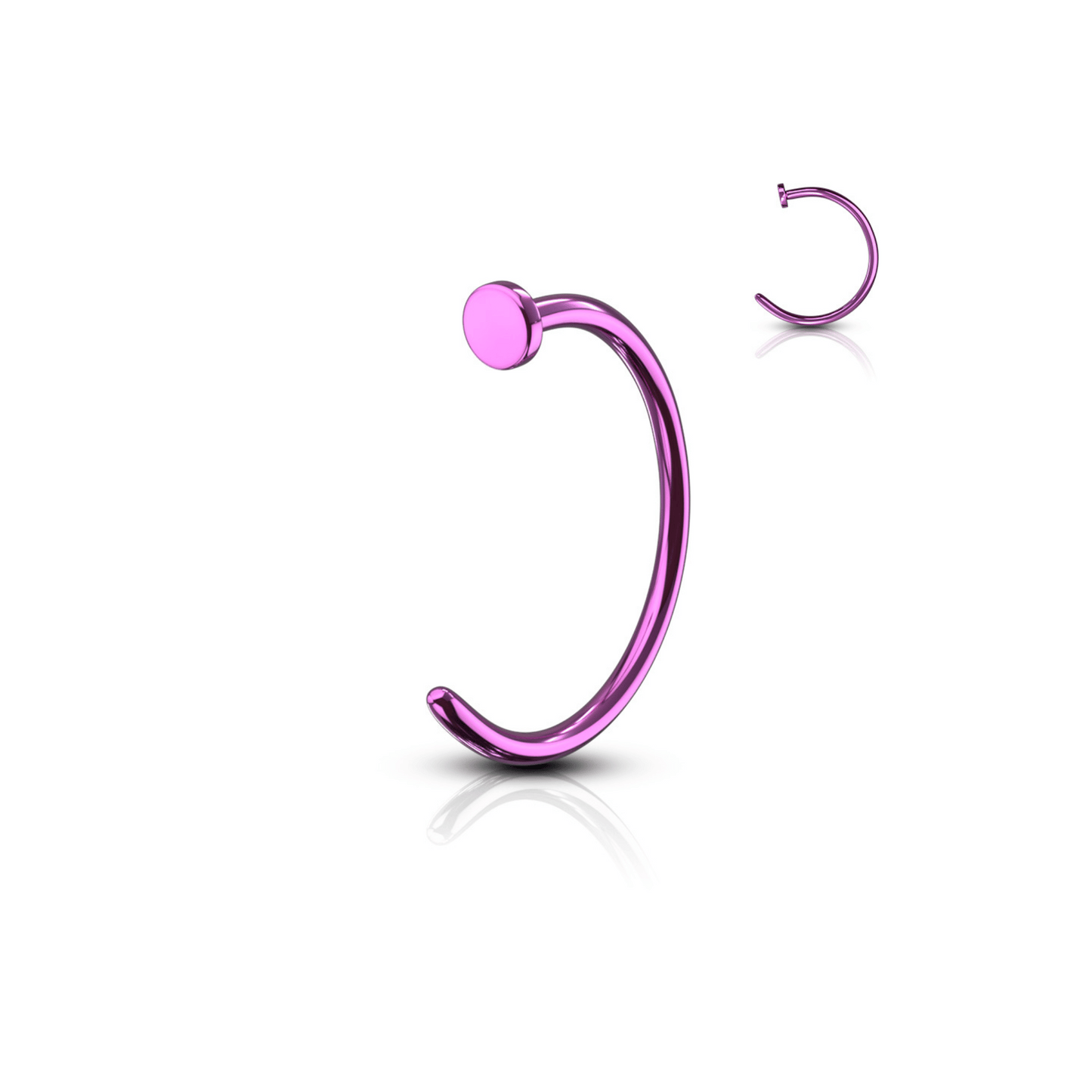 Titanium IP nose hoop Purple