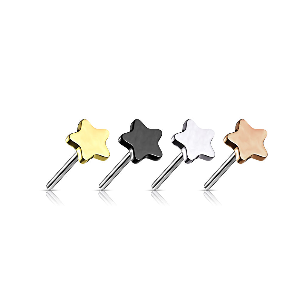 Titanium Star Threadless Jewellery Top