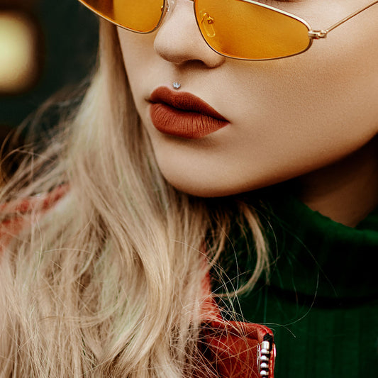 Triple Marquise Clear Gem Silver Flat Back Stud 16g model