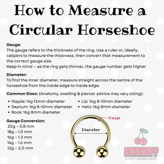 how to measure a circular horseshoe