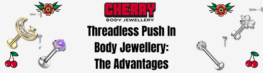 Threadless push in piercing jewellery