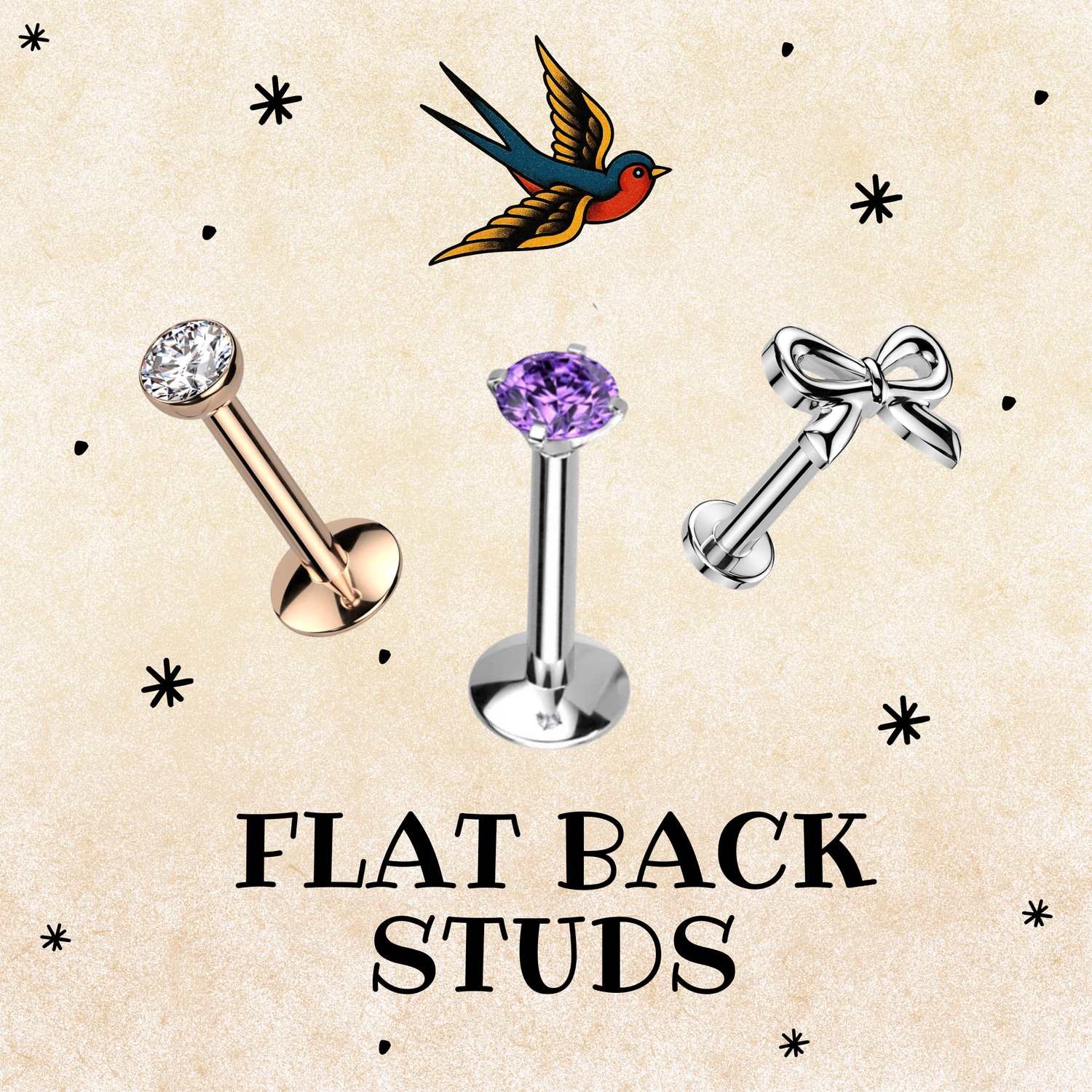 Flat Back studs nz