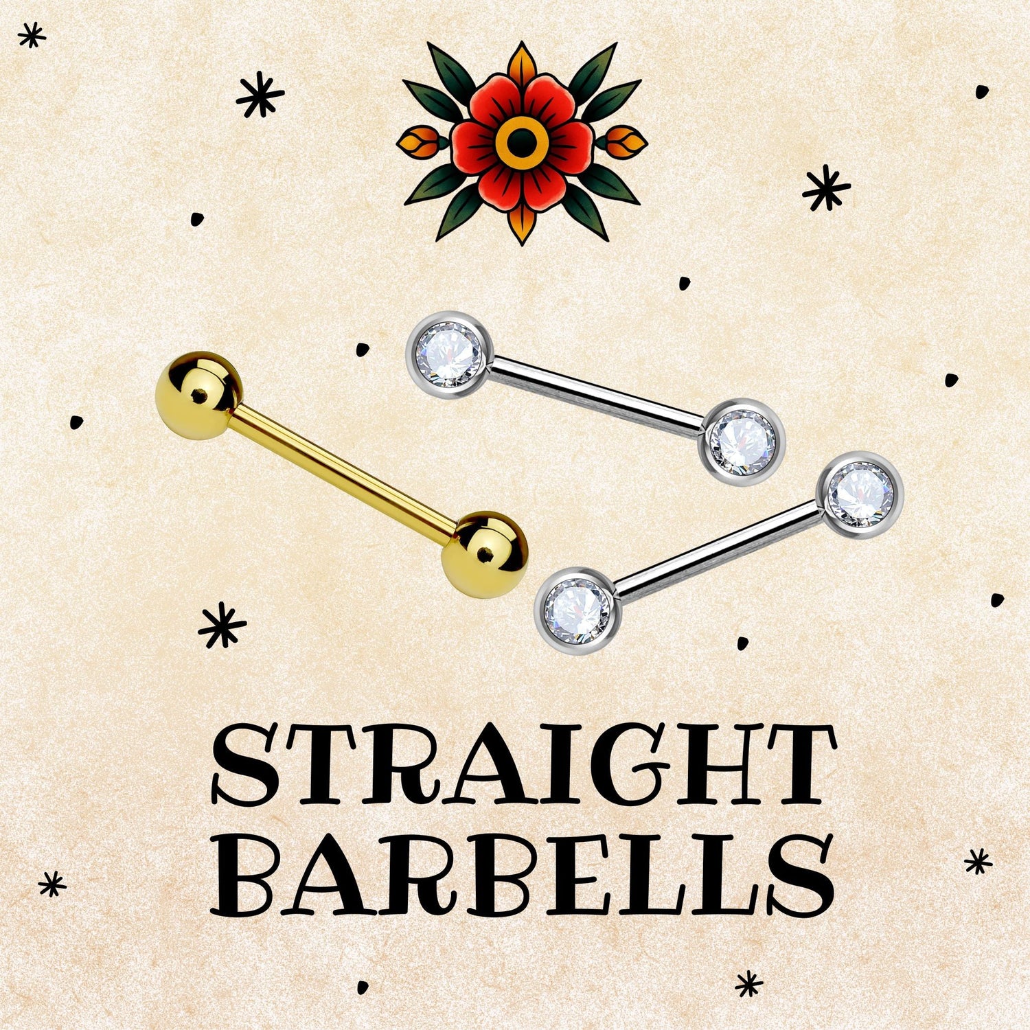 Straight Barbell Jewellery NZ