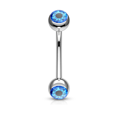 Eyeball Curved Piercing Barbell 16g | Rook Eyebrow