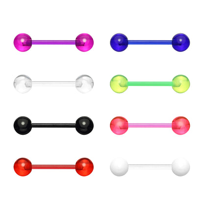 Acrylic Ball Bioflex Straight Barbell