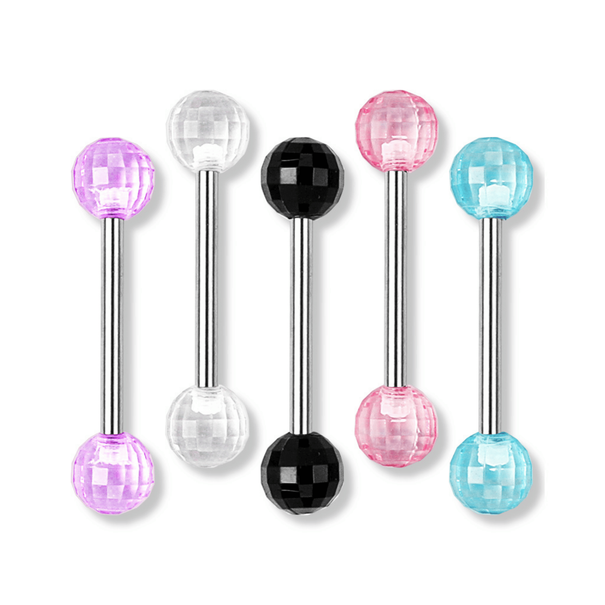 Acrylic Disco Ball Tongue Barbell