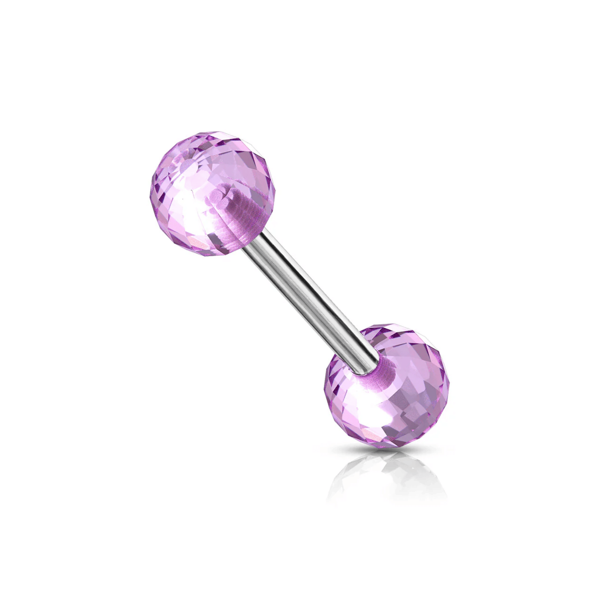 Acrylic Disco Ball Tongue Barbell Purple
