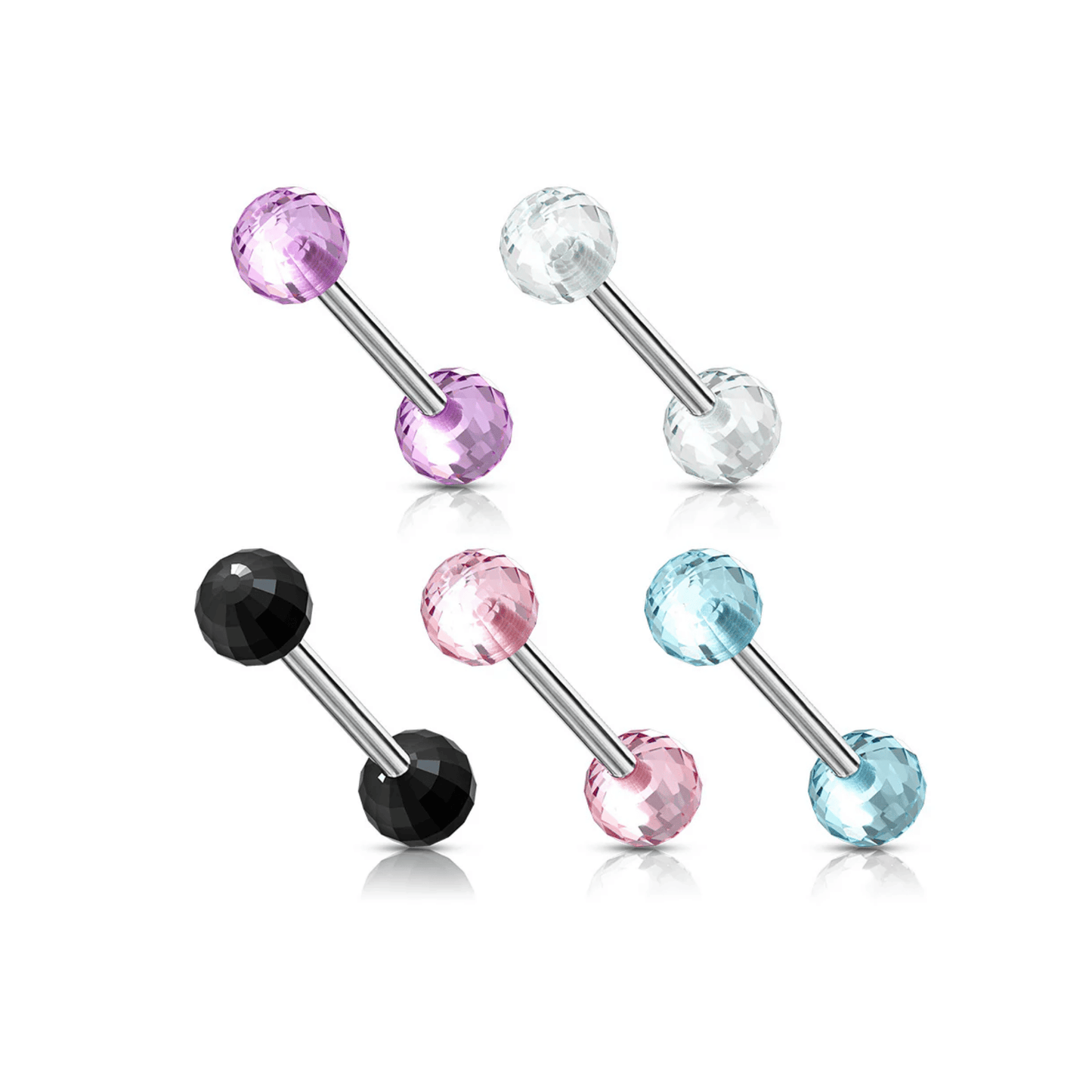 Acrylic Disco Ball Tongue Barbell range