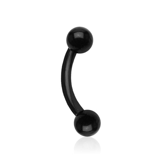 Black Curved Bioflex Banana Bar with Ball 16g