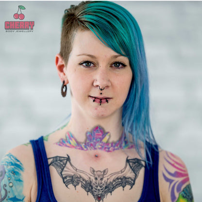 black captive bead ring