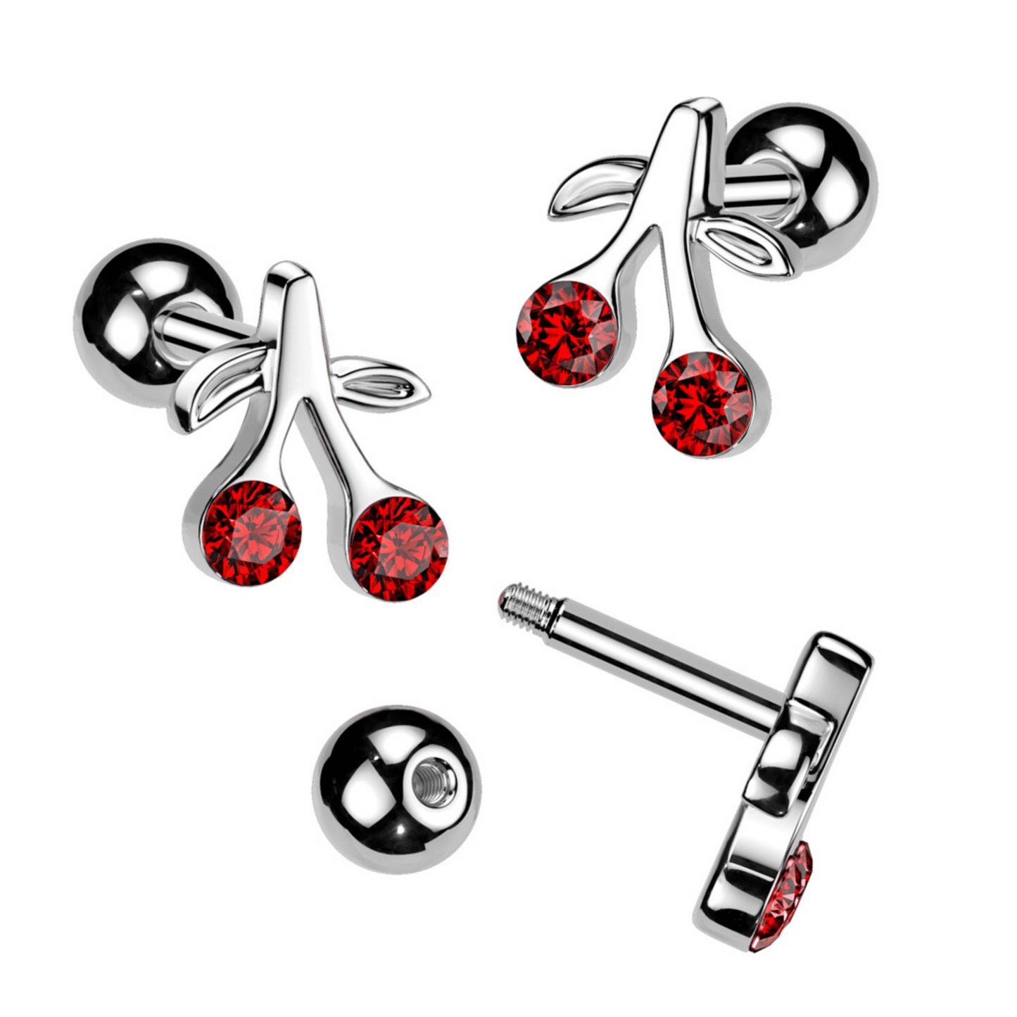 Cherries Steel Tragus Bar Multi