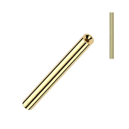 Titanium Gold Threadless Jewellery Straight Bar
