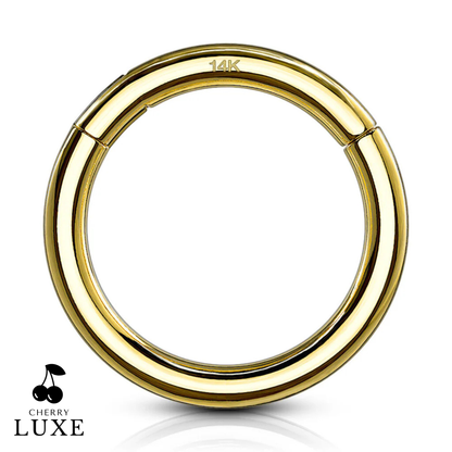 14ct Solid Yellow Gold Hinged Clicker Ring