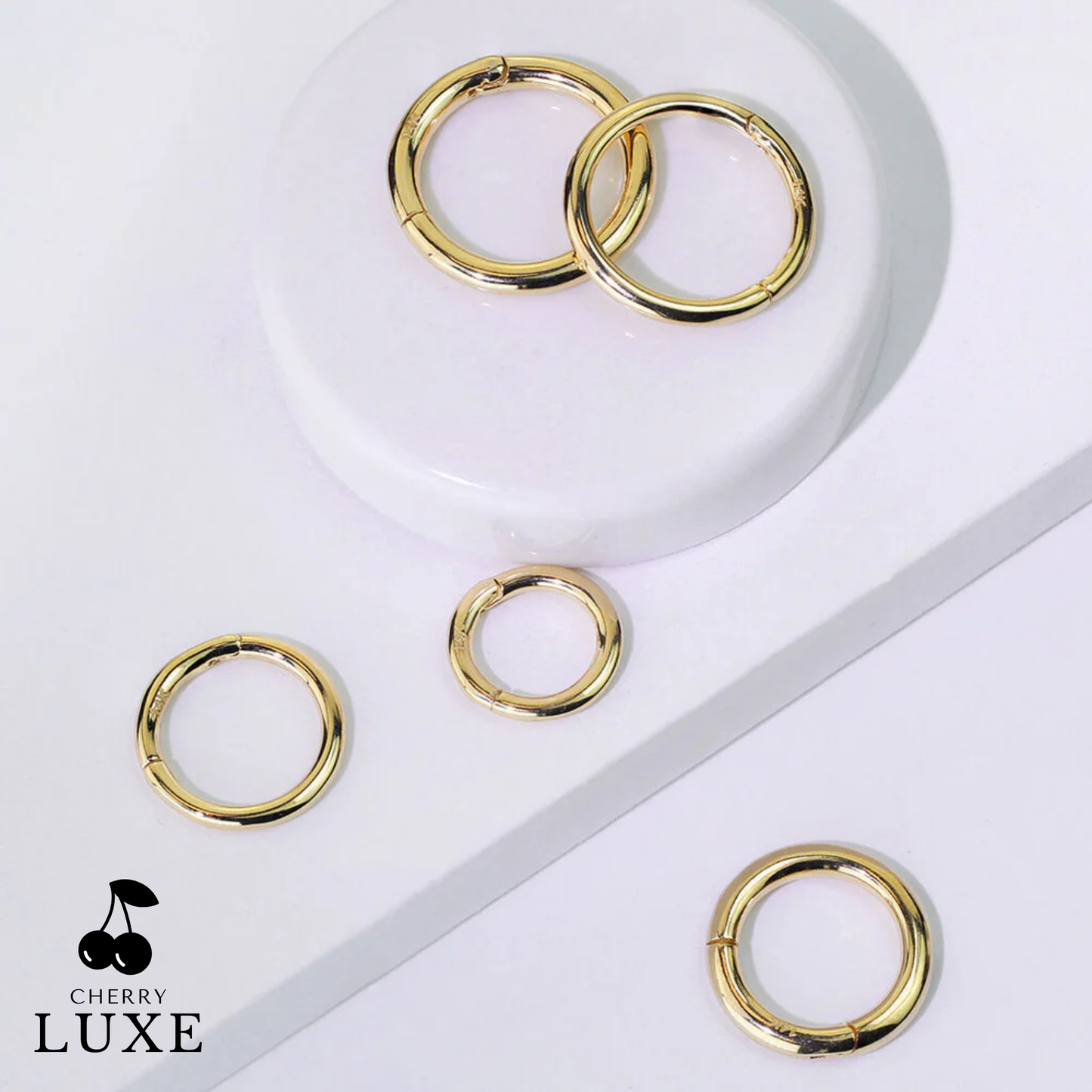 14ct Solid Yellow Gold Hinged Clicker Ring