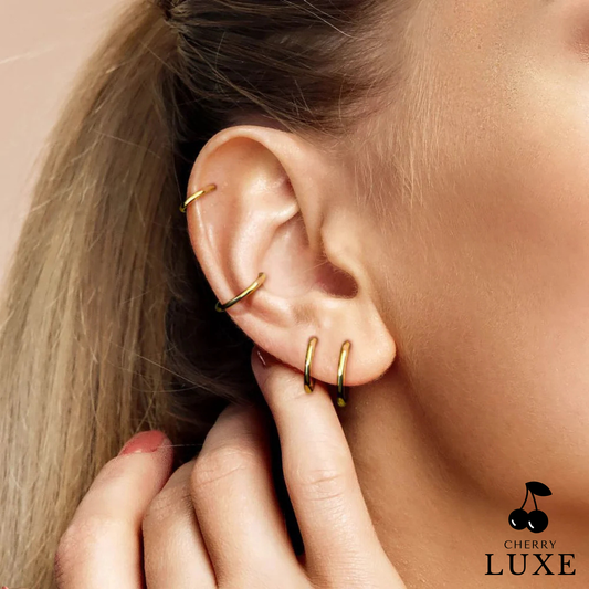 14ct Solid Yellow Gold Hinged Clicker Ring