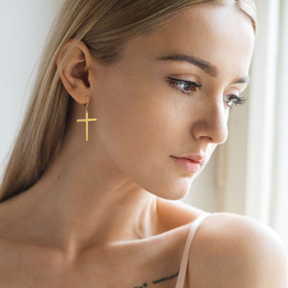 Cross Dangle Earrings