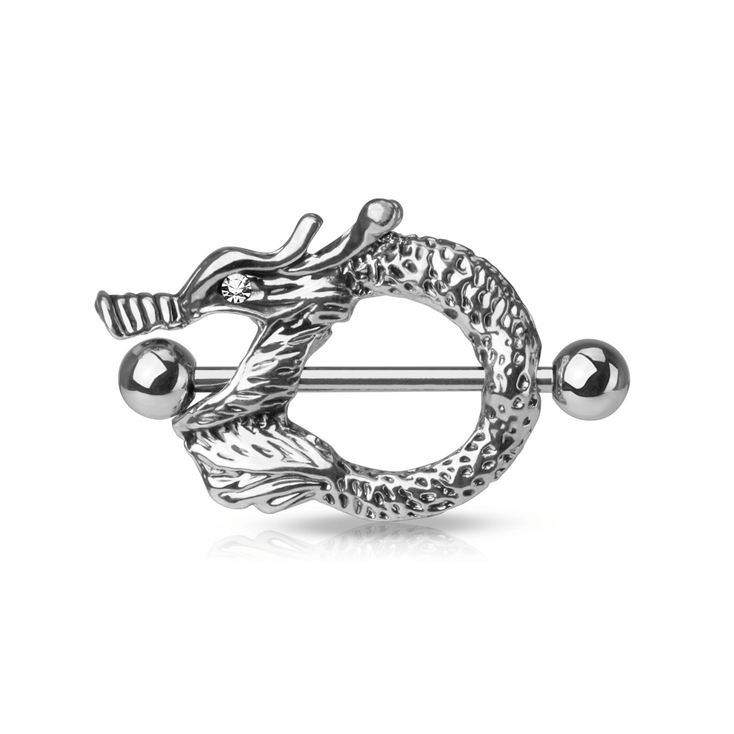 Dragon Nipple Piercing Shield Bar