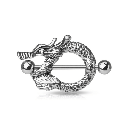 Dragon Nipple Piercing Shield Bar