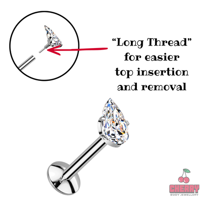 extended thread flat back stud