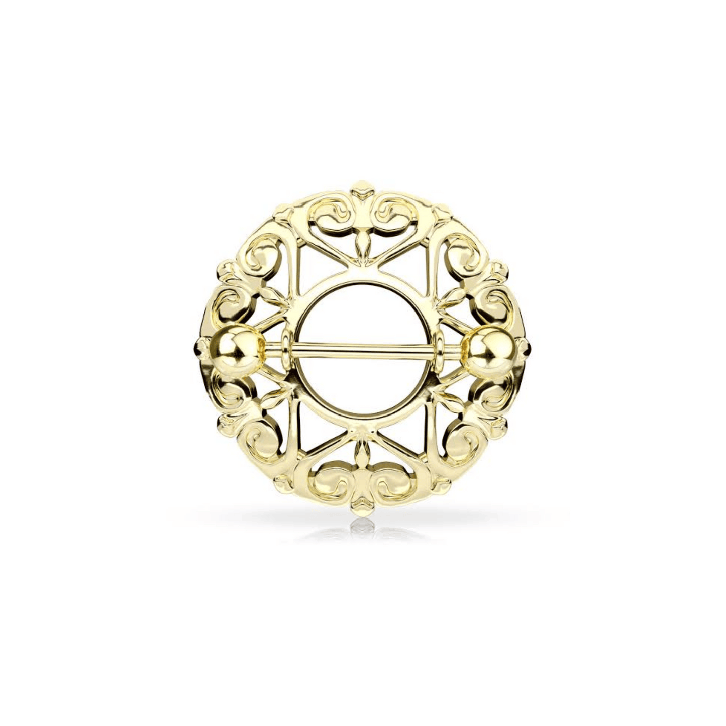 Filigree Heart Gold Nipple Shield